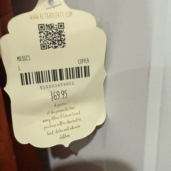 Altar'd State Asymmetrical Ruffle Dress in Rust - Picture 4 of 4